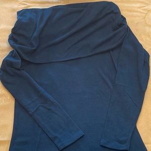 Soft Surroundings Dark Teal Cowl Neck Sweaterdress